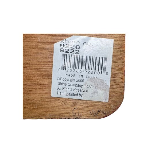 Santa Claus Welcome Sign Hand Painted Wooden 13" X 10" - Picture 3 of 3